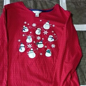 Christopher & Banks Festive Red V-Neck Sweater